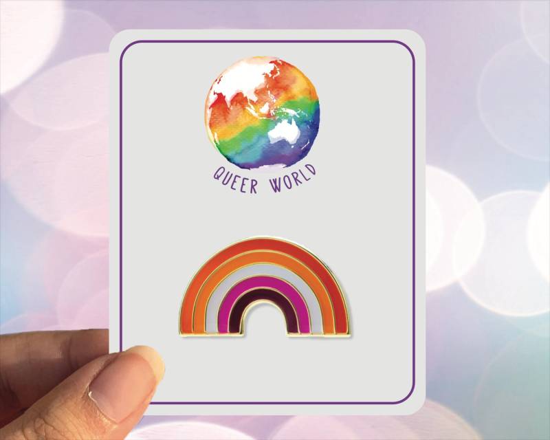 Lesbian Regenbogen Emaille Pin - Brosche Label Lgbt Geschenk Pride von QueerWorld