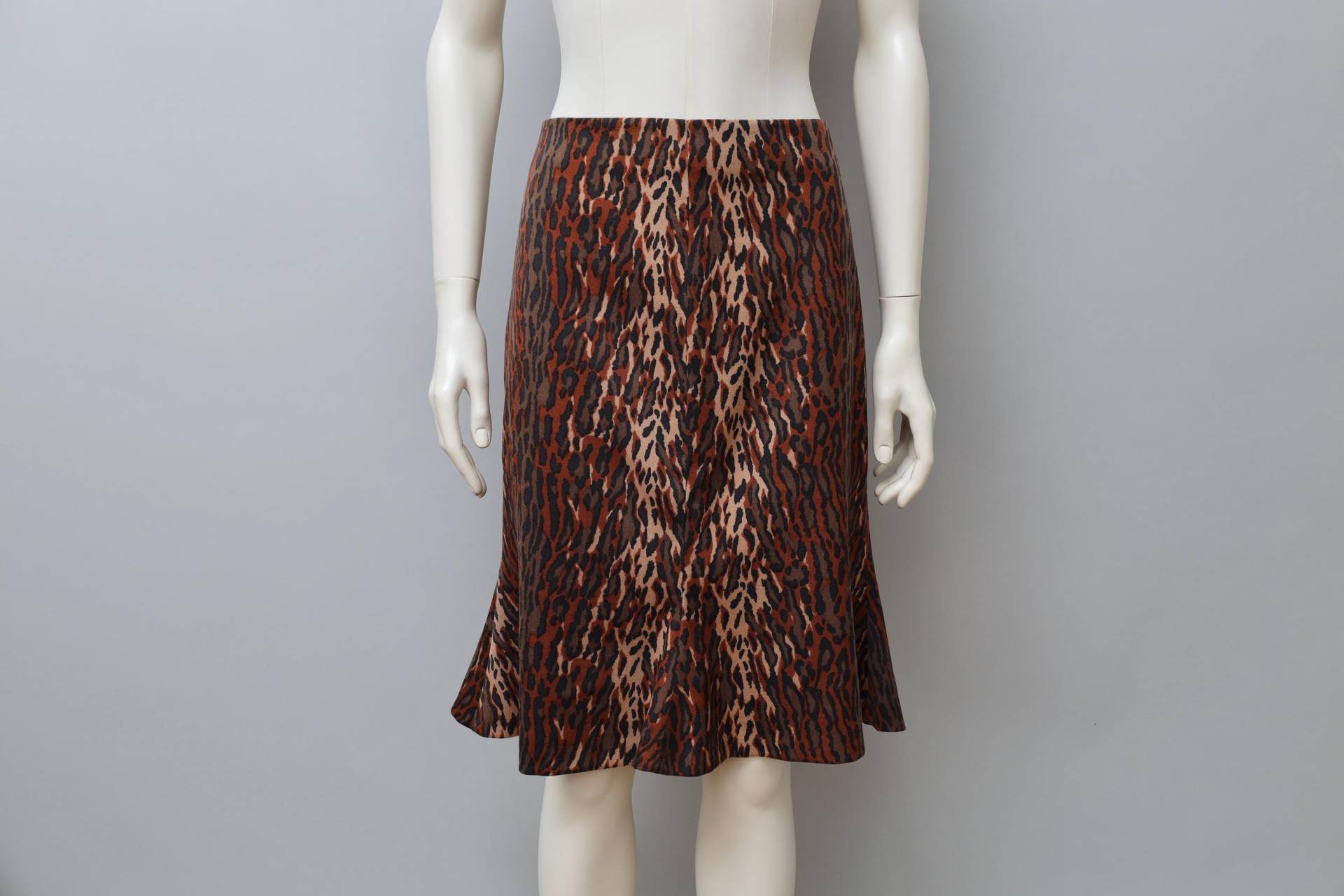 1990S Ultra Ozbek By Rifat Wollrock Mit Leopardenmuster - Large von QuerelleDesFemmes