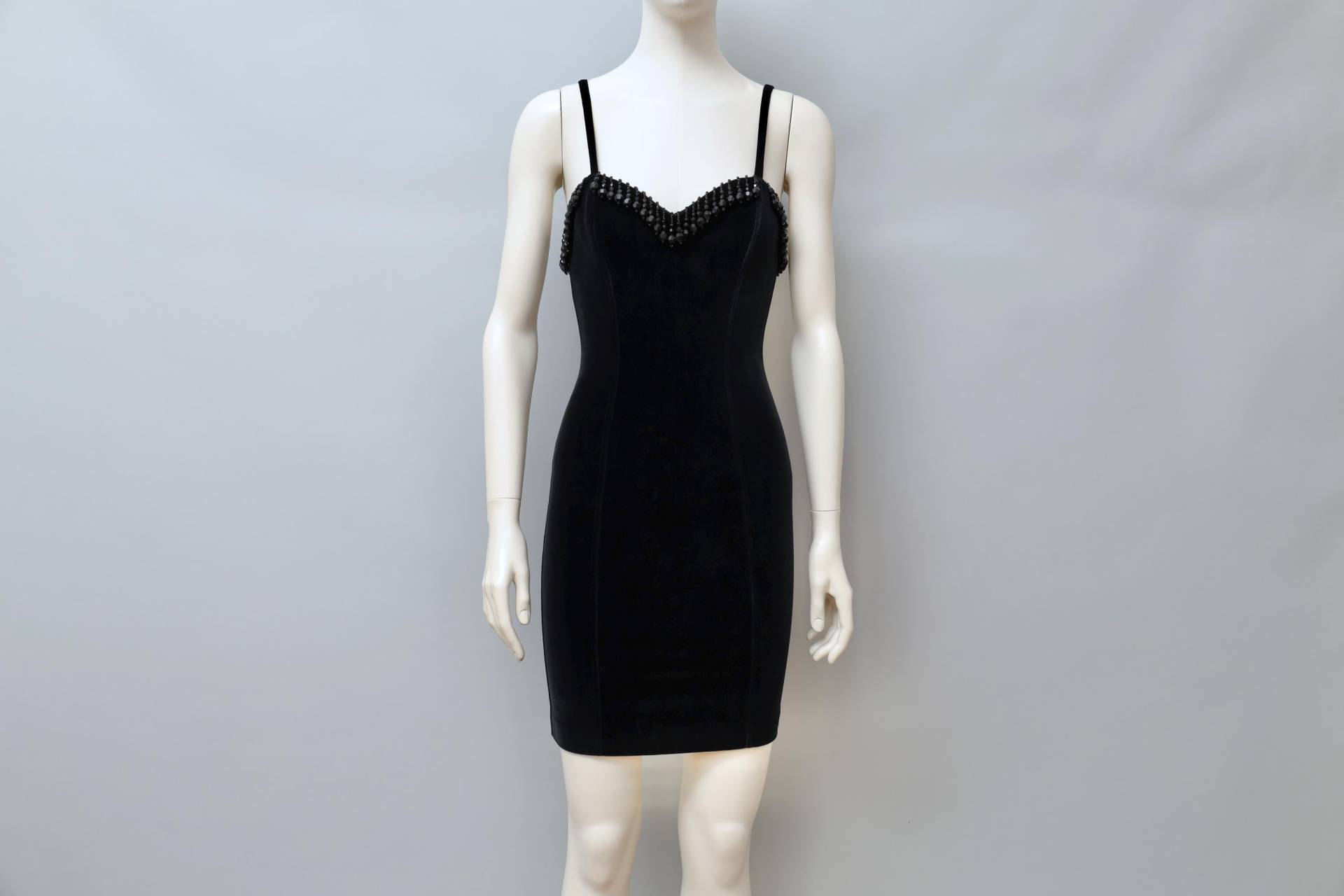 F/W 1989 Chantal Thomass Schwarzes Samt Bustier Kleid - Small von QuerelleDesFemmes