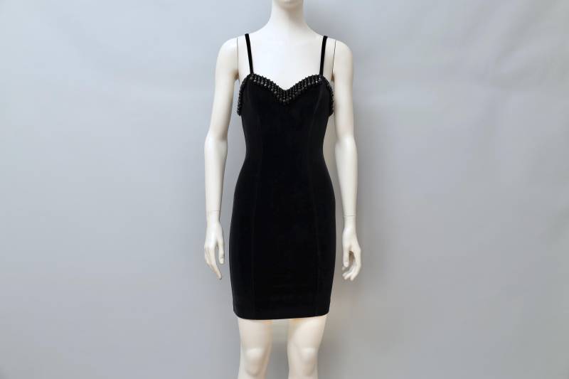 F/W 1989 Chantal Thomass Schwarzes Samt Bustier Kleid - Small von QuerelleDesFemmes