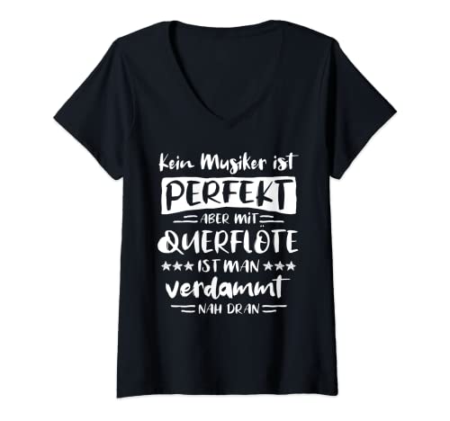 Damen Querflöte Spruch Flötisten Querflötenspieler Flöte Querflöte T-Shirt mit V-Ausschnitt Damen Querflöte Spruch Flötisten Querflötenspieler Flöte Querflöte T-Shirt mit V-Ausschnitt von Querflöten Sprüche Flötist Querfloete Musiker