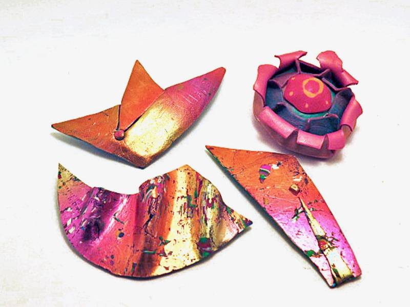 Handgemachte Brosche Aus Polymer Clay Schimmernde Mylar Broschen von QuerkyBitsbyKerry