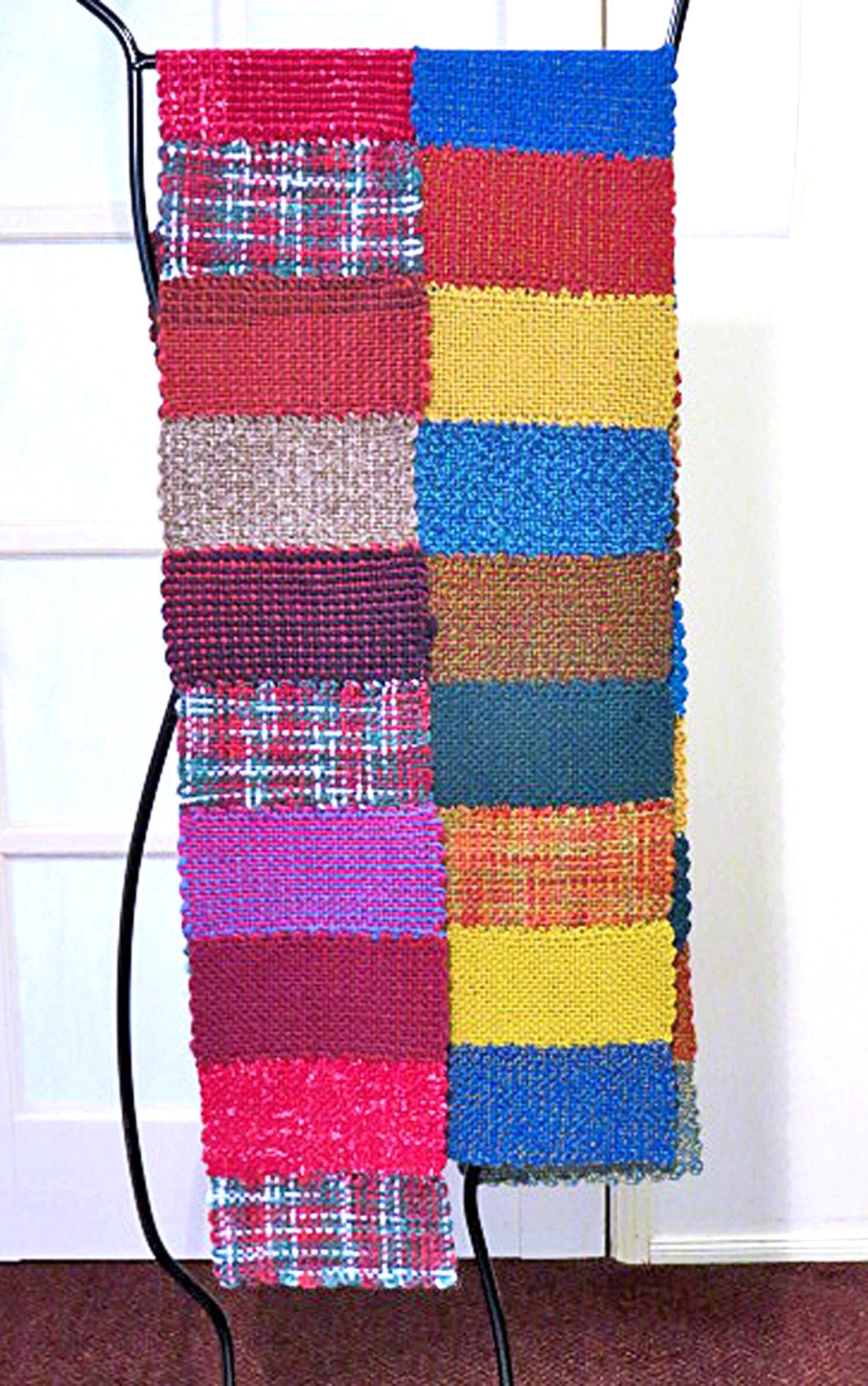 Handgewebter Wollschal Einzigartiges Color Block Design von QuerkyBitsbyKerry