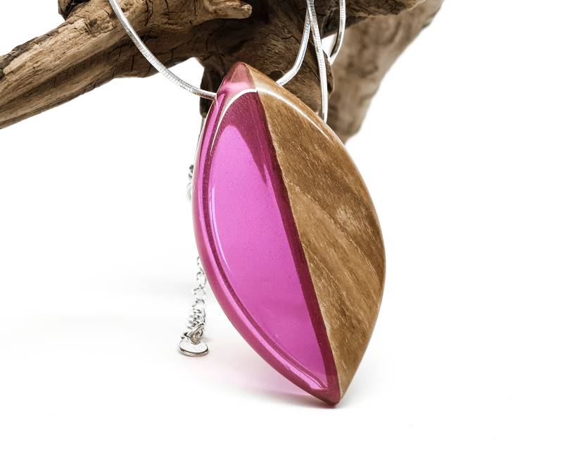 Blatt Holz Und Harz Anhänger Mit Silber Verstellbare Schlange Kette/Geformt Natürlichen Schmuck Holzschmuck Blatt Holz Und Harz Anhänger Mit Silber Verstellbare Schlange Kette/Geformt Natürlichen Schmuck Holzschmuck von QueseraPL