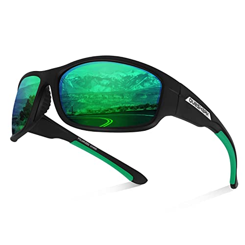 Queshark Herren Sonnenbrille: Sportlich, Polarisiert, Leicht, UV-Schutz, Anti-Blendung, Fashion Accessoires von Queshark