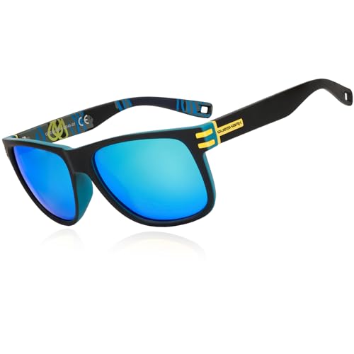 Queshark Sonnenbrille Herren, Luxus Retro Vintage Ultraleicht, UV400 Sonnenbrille Herren Polarisiert für Fahren Angeln Laufen Wandern Golf Reiten von Queshark