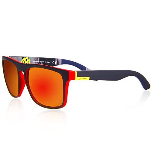 Queshark Sonnenbrille Herren Polarisiert, Luxus Retro Vintage Ultraleicht, Sport Sonnenbrille Herren für Fahren Angeln Laufen Wandern Golf von Queshark