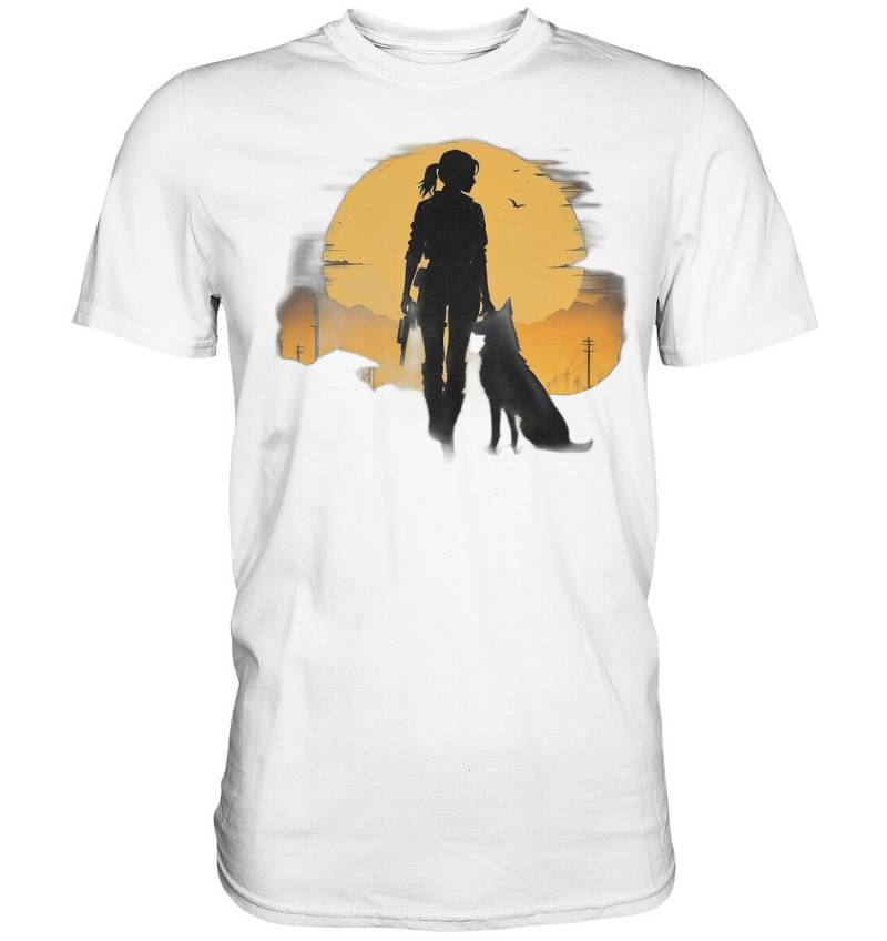 Fallout Woman With Dog - Premium Shirt von QuesteeDE
