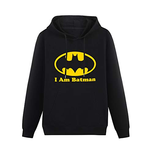 questo Men's Cotton Hoodies Pullover Long Sleeve Sweatshirts Batman Reversible Mask Long Sleeve Sweatshirts Black XL von questo