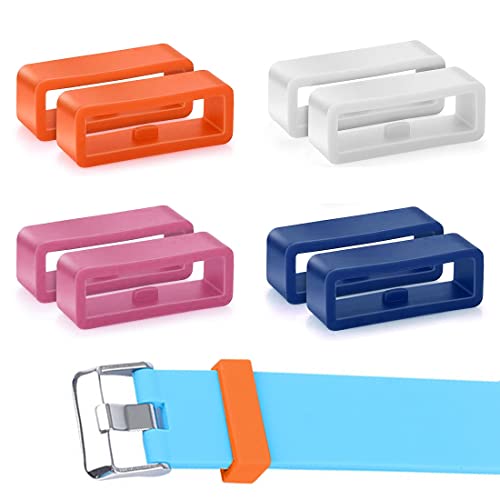 10pcs Silikon Uhrenarmband Schlaufe Gummi Unisex Uhrenarmband Schlaufe vier Farben Ersatz Uhrenband Schlaufe Halter Silikon zum Innendurchmesser 22mm Uhrenarmband Uhrenarmbänder Sichere Schlaufe von Quesuc