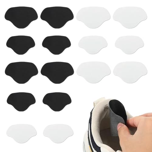 Quesuc 6 Paar Sneaker Reparatur Patch Schuhabsatz Reparatur Selbstklebender Fersen Patch Von Loch Schuhloch Verhinderungs Patch Kit Für Sneaker Lederschuhen High Heels (Schwarz+Weiß) von Quesuc