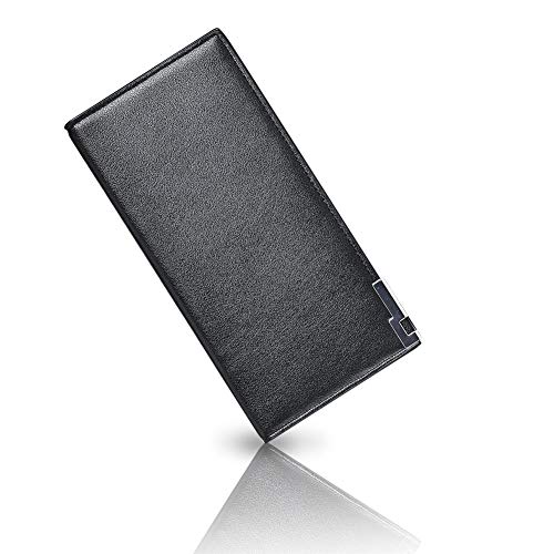 Lange PU Leder Geldbörse für Ihn Männer, Herren Horizontale Geldbörse Geldbörse Geldbörse Geldbörse Geldbörse Schwarz von Queta