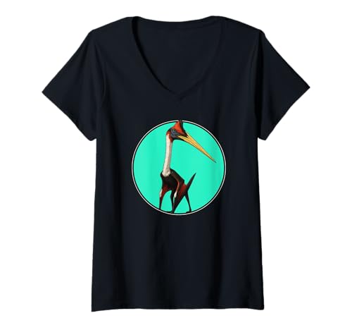 Damen Quetzalcoatlus T-Shirt mit V-Ausschnitt Damen Quetzalcoatlus T-Shirt mit V-Ausschnitt von Quetzalcoatlus Tier Shop
