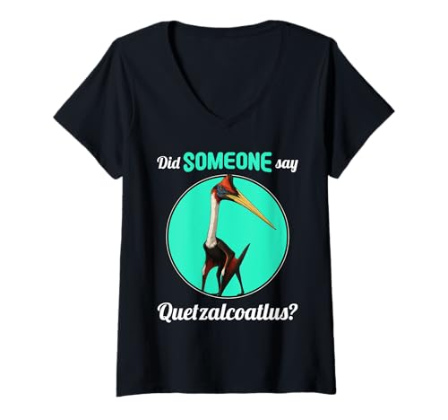 Damen Quetzalcoatlus T-Shirt mit V-Ausschnitt Damen Quetzalcoatlus T-Shirt mit V-Ausschnitt von Quetzalcoatlus Tier Shop