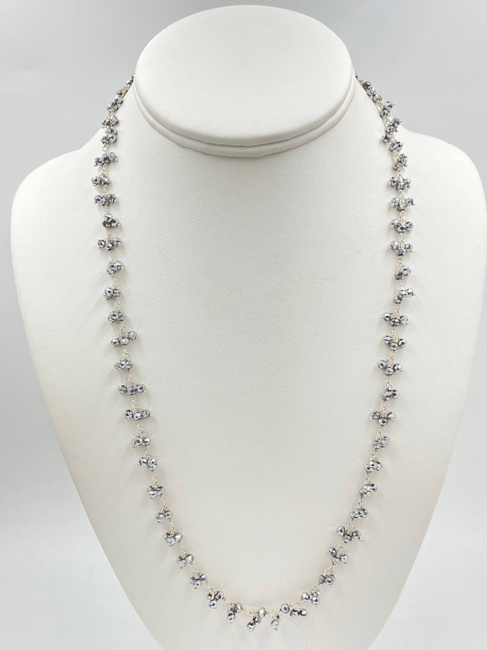 Festliche Pyrit Und Silber Rosenkranz Kette Halskette von QuetzalliJewelsUSA