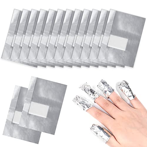 Qufiiry 100 Stück Nail Polish Remover Wraps Pads, Nagellack Remover Pads, mit Fusselfreien Wattepads, Aluminiumfolie Nagellack Remover Pads Gellack schnell und sanft entfernen zu können von Qufiiry