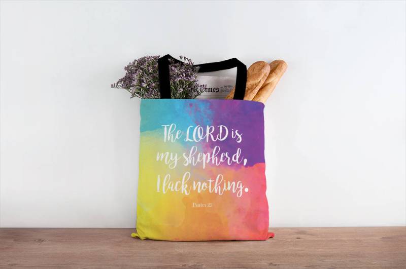 Der Herr Ist Mein Hirte Psalm 23 Schrift Tote Bibel Zitat Tasche Geschenk Für Christlichen Frau Nette Christen Bibel-Vers-Tasche von QuiHabitat