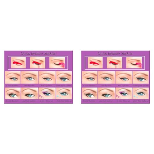 Quick Eyeliner Stickies Make-up COMPLETE SET, 80 Stück DE3, 50 g (Packung mit 2) von Quick Eyeliner Stickies