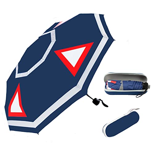 Quick Safety® Notfallschirm Sicherheit Regenschirm für Motorrad- und Autofahrer mit Reflektierende Streifen. ACHTUNG! Nicht für Kinder unter 12 Jahren geeignet. Ocean blue von Quick Safety