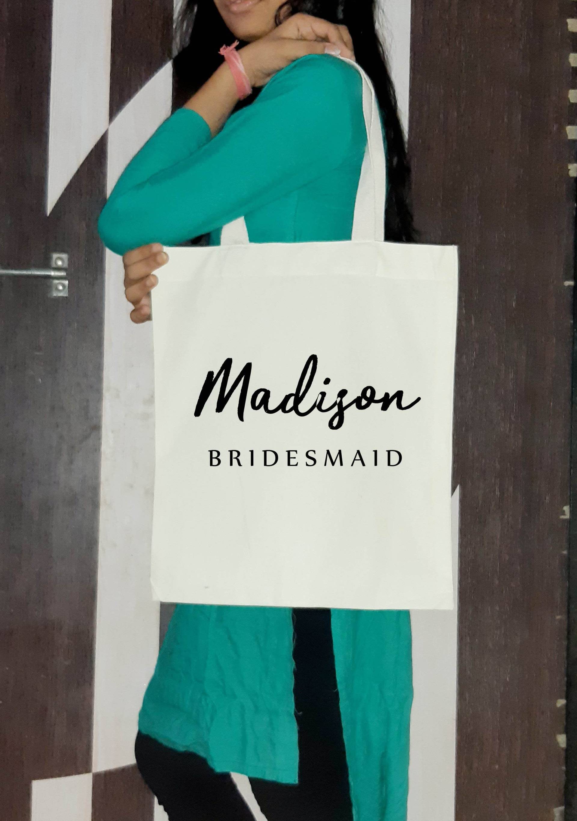 Personalisierte Hochzeit Brautjungfer Leinwand Gedruckt Namen Angepasst Braut Tragetasche Schulter Personalisierte Hochzeit Brautjungfer Leinwand Gedruckt Namen Angepasst Braut Tragetasche Schulter von QuickgiftStudio