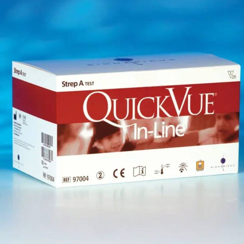QuidelOrtho Streptokokken-Schnelltest Quickvue Inline Strep-A Schnelltest, QuickVue In-Line Strep A, 25-tlg., Sensitivität und Spezifität Streptokokken Test, Kinderdiagnose Streptokokken QuidelOrtho Streptokokken-Schnelltest Quickvue Inline Strep-A Schnelltest, QuickVue In-Line Strep A, 25-tlg., Sensitivität und Spezifität Streptokokken Test, Kinderdiagnose Streptokokken von QuidelOrtho