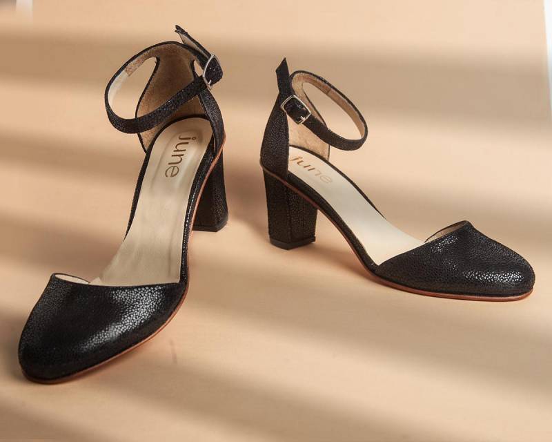 Handgefertigte Funkelnde Frauenschuhe Aus Wildleder Mit Hohem Absatz - Made in Argentinien Paris Night von QuieroJune