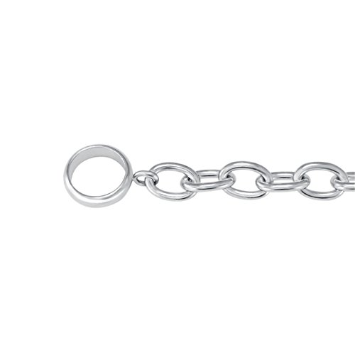 Quiges Damen Ankerkette Silber Edelstahl 70cm ohne Anschluss Ringöffnung und Anhänger von Quiges