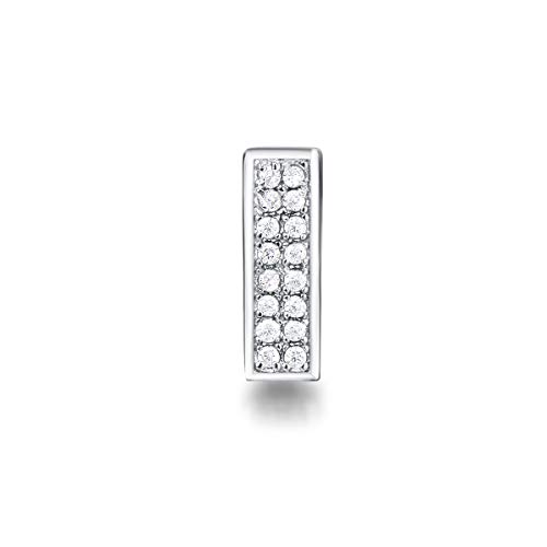Quiges Damen Charm Anhänger Funkelnder Clip aus 925 Silber für Mesh Armband von Quiges