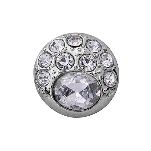 Quiges Damen Mini Click Button 12mm Kristalll Zirkonia Steinen von Quiges