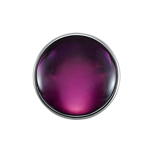 Quiges Damen Mini Click Button 12mm Violet Glas von Quiges