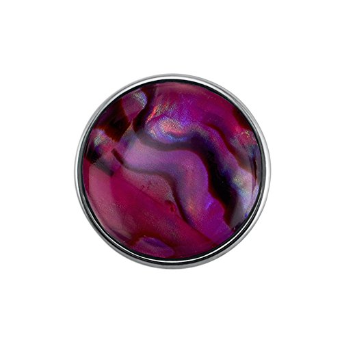 Quiges Damen Mini Click Button 12mm Violet Mischfarben Perle von Quiges