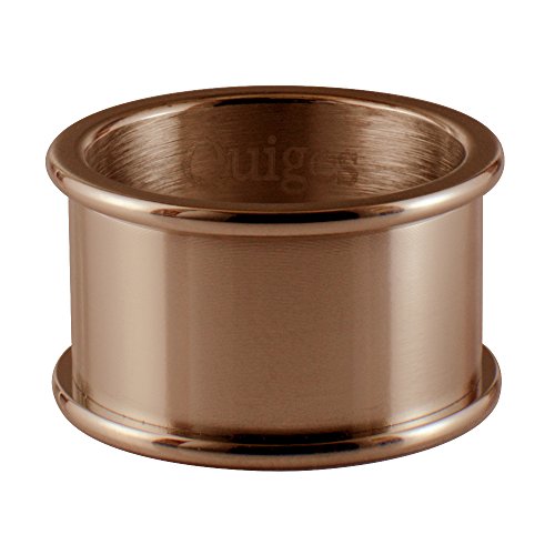 Quiges Edelstahl Stapelring Bandring Kombinationsring Basisring Rosegold für Füllringe 10mm Höhe Ringgröße 18.5mm (58) von Quiges