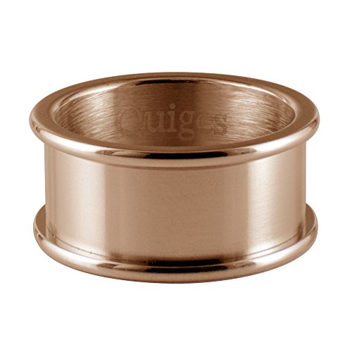 Quiges Edelstahl Stapelring Bandring Kombinationsring Basisring Rosegold für Füllringe 8mm Höhe Ringgröße 18mm (56) von Quiges