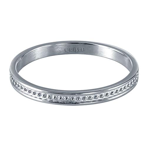 Quiges Edelstahl Stapelring Kombinationsring Bandring Füllring 2mm Höhe Ringgröße 19mm (59) von Quiges