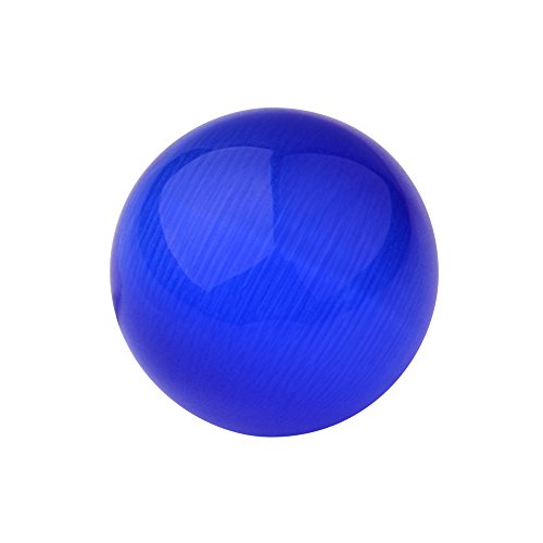 Quiges Glas 12 mm Eligo Kugel Cat Eye Tiefblau für Silber Ring und Anhänger von Quiges
