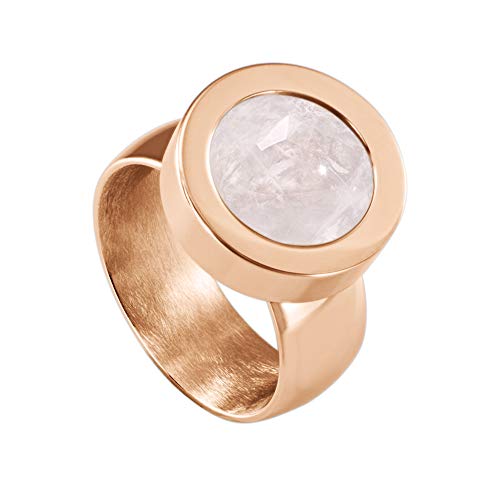 Quiges Rosegold Ring Edelstahl Glänzend 12mm Mini Coin Halter Wechselring und Austauschbare Rosa Quarz Stein in der Größe 20mm Quiges Rosegold Ring Edelstahl Glänzend 12mm Mini Coin Halter Wechselring und Austauschbare Rosa Quarz Stein in der Größe 20mm von Quiges