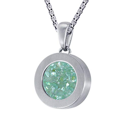 Quiges Silber Edelstahl Anhänger Matt 12mm Mini Coin Halter und Mint Flocken Muschel Coin mit Kette 42 + 4cm Verlängerungskette Quiges Silber Edelstahl Anhänger Matt 12mm Mini Coin Halter und Mint Flocken Muschel Coin mit Kette 42 + 4cm Verlängerungskette von Quiges