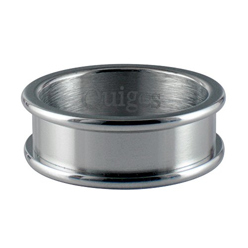 Quiges Stapelring Bandring Kombinationsring Basisring Edelstahl Versilbert 6mm Höhe Ringgröße 18.5mm (58) von Quiges
