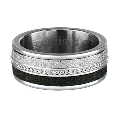 Quiges Stapelring Kombinationsring Basisring mit 3 Füllringe Bandring Edelstahl Set 19.5mm (61) von Quiges