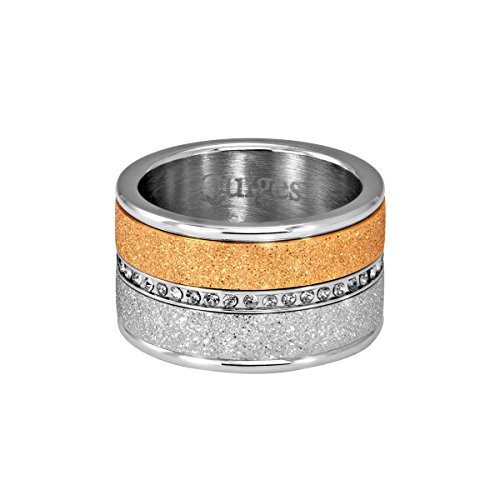 Quiges Stapelring Kombinationsring Basisring mit 3 Füllringe Bandring Edelstahl mit Zirkonia Set 18.5mm (58) von Quiges