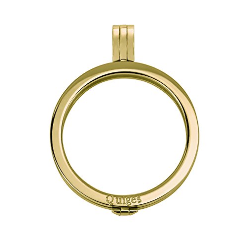 Quiges Vergoldet Edelstahl Auswechselbarer Coin Anhänger Münzfassung 33mm von Quiges