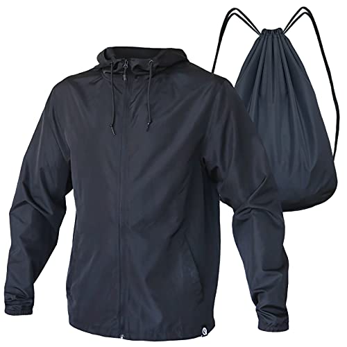 Quikflip 2-in-1 Wende-Rucksack-Jacke (wie auf Shark Tank) Unisex Dryflip Windbreaker - Schwarz - Large von Quikflip