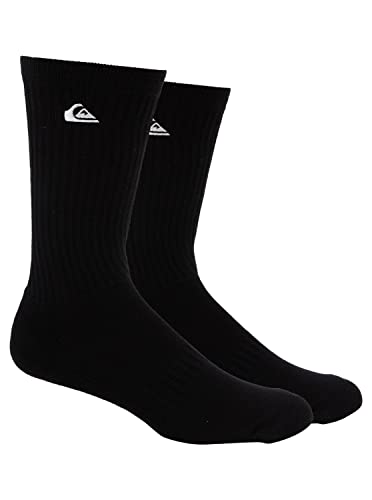 Quiksilver 2 Pack Solid - Crew Socks - Crew-Socken - Männer - One size - Schwarz. von Quiksilver