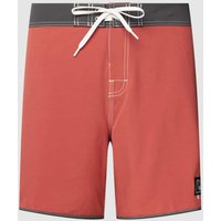 Quiksilver Badehose mit Label-Patch Modell 'ORIGINAL SCALLOP' in Rot, Größe 30 von Quiksilver