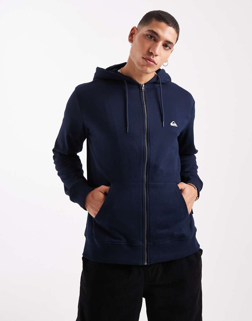 Quiksilver - Basic - Kapuzenjacke in Blau mit durchgehendem Reißverschluss von Quiksilver