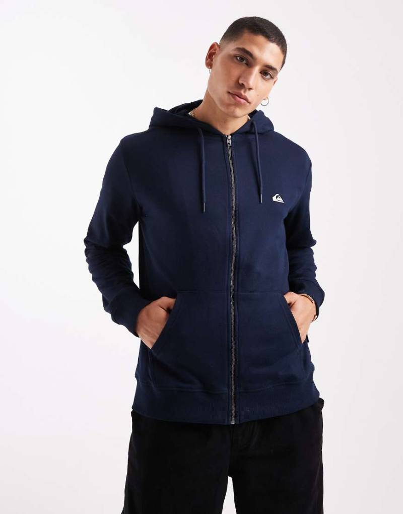 Quiksilver - Basic - Kapuzenjacke in Blau mit durchgehendem Reißverschluss von Quiksilver