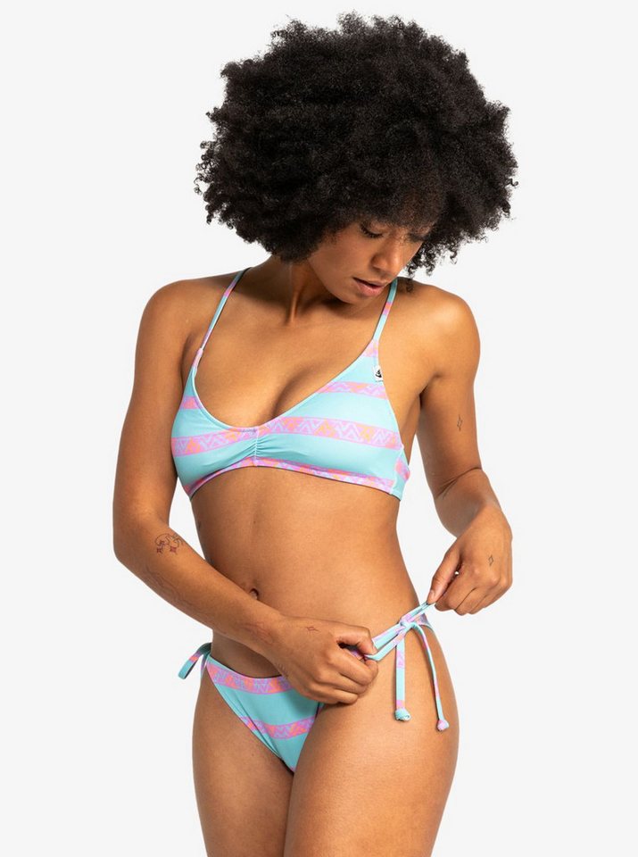 Quiksilver Highwaist-Bikini-Hose Quiksilver Bikiniunterteil Clickity Clack Blue Stripe von Quiksilver