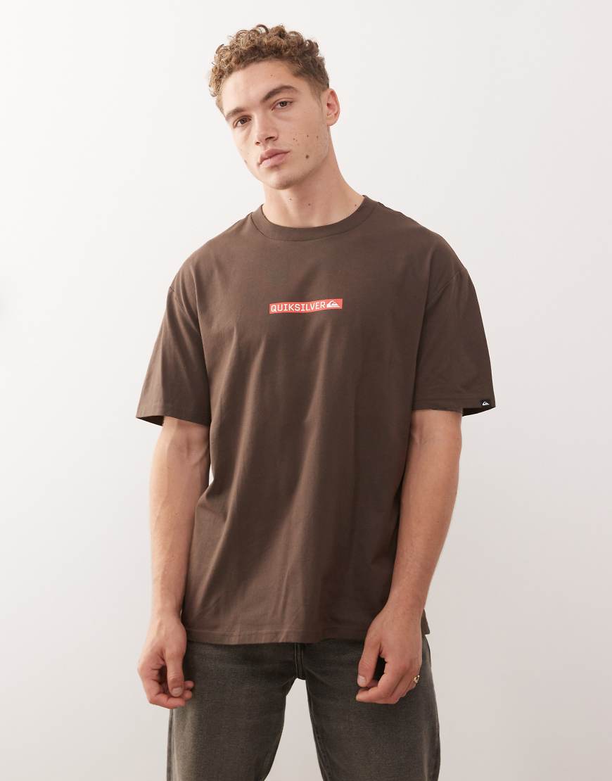 Quiksilver - DNA Clicker - Kurzärmliges T-Shirt in Schokobraun-Brown von Quiksilver