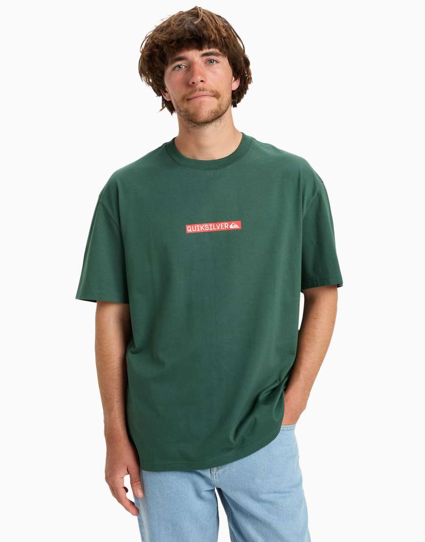 Quiksilver - DNA Clicker - Kurzärmliges T-Shirt in Trekking-Grün-Bunt von Quiksilver