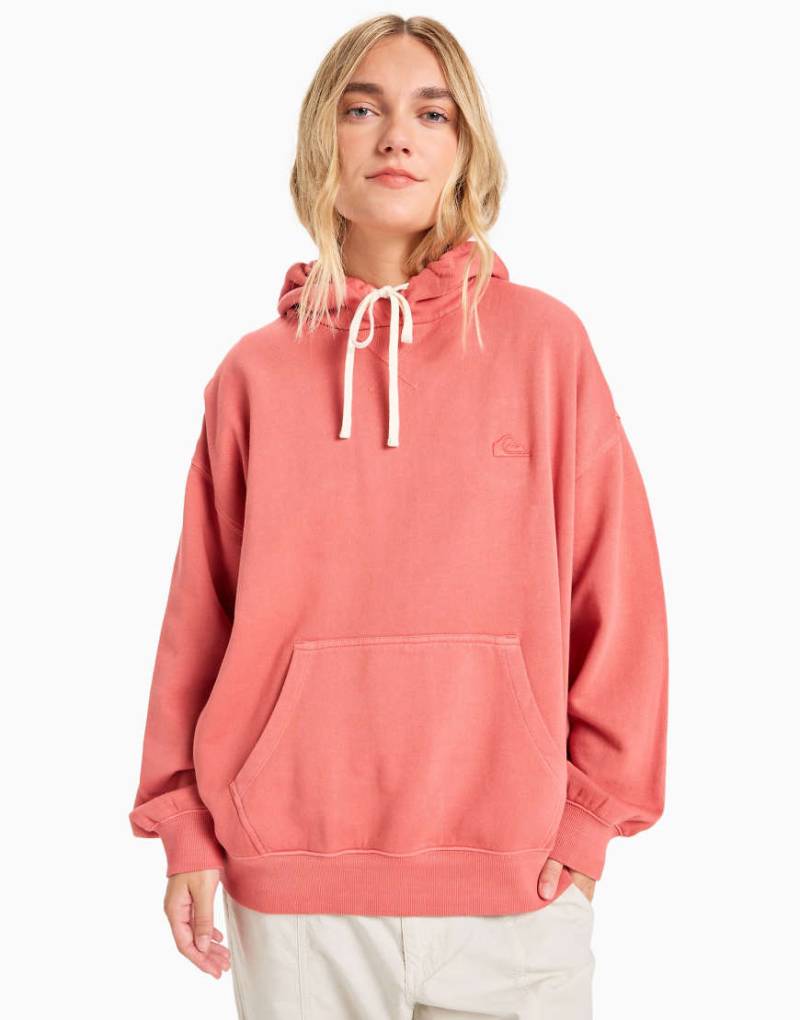 Quiksilver - Essential - Kapuzenpullover in Mineralrot-Rosa von Quiksilver